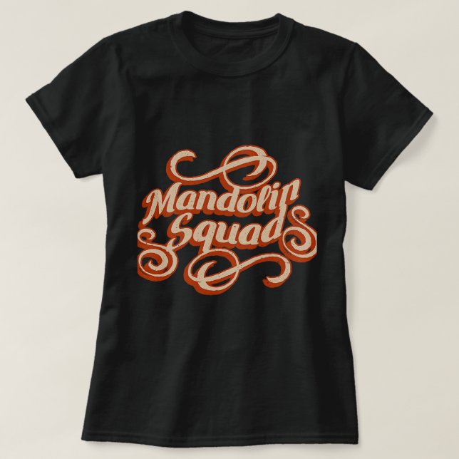 Camiseta Mandolin Lover Squad - Notícias Musicais Engraçada (Frente do Design)