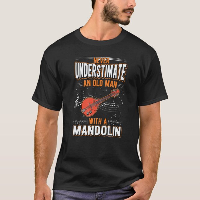 Camiseta Mandolin Old Man Mandolin Player Mandolinist (Frente)