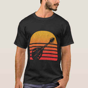 Camiseta Mandolin Vintage Retro Sunset Mandolin