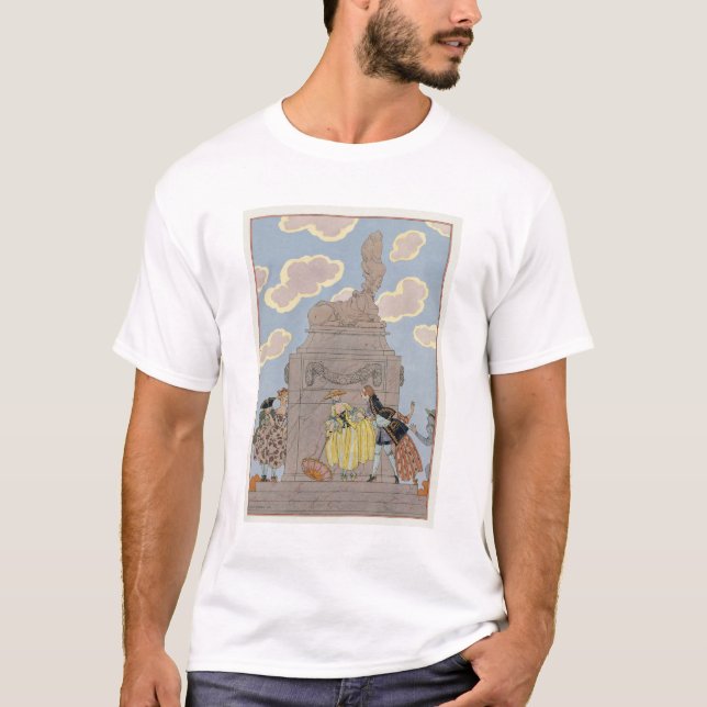 Camiseta Mandoline, ilustração para "Fetes Galantes" pelo (Frente)