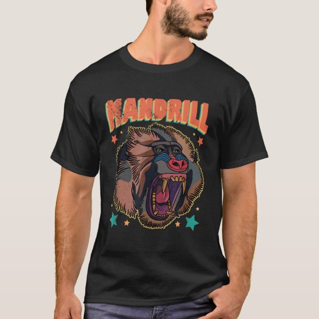Camiseta Mandrill Prima África Vida Selvagem (Frente)