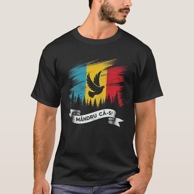 Camiseta Mandru ca-s romano (Frente)