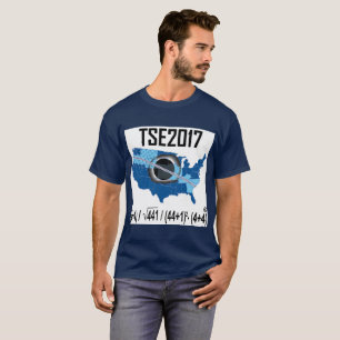 Camiseta Maneira 2017 Eclipse-nova solar total de escrever
