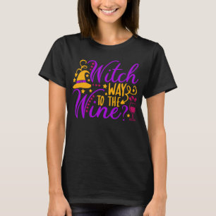 Camiseta Maneira Divertida de Feiticeira para Vinho de Hall