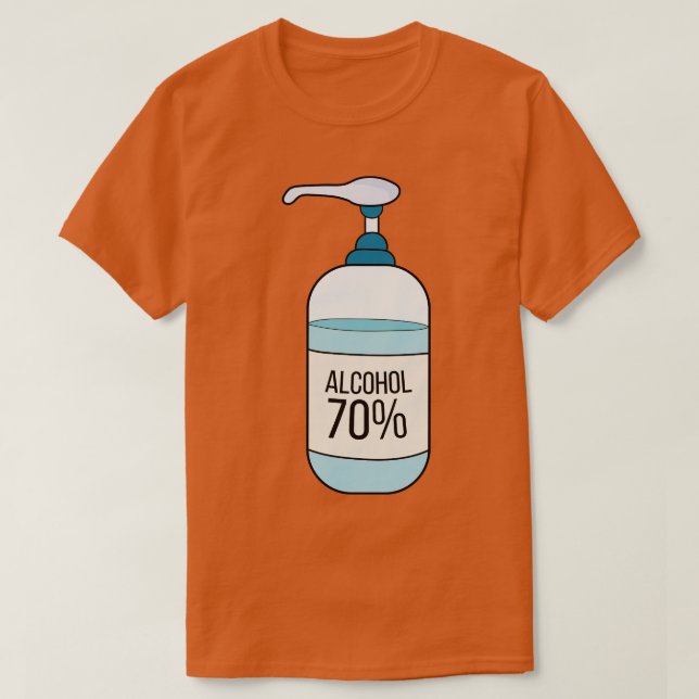 Camiseta Maneira Sanitzer Gel com 70 Álcool (Frente do Design)