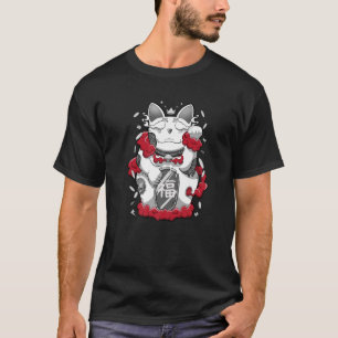 Camiseta Maneki Neko Beckoning Cat Feng Shui Cat Japão