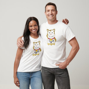 Camiseta Maneki Neko - gato afortunado japonês