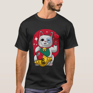 Camiseta Maneki Neko - Gato de Boxing Sem Sorte