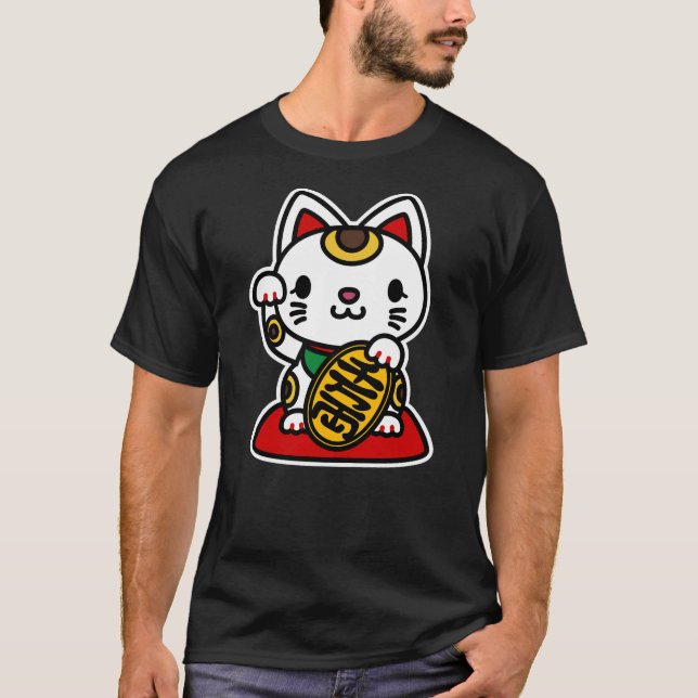 Camiseta Maneki Neko (Gato Sortudo) (Frente)
