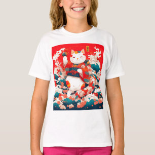 Camiseta Maneki-Neko, Gato Sortudo Japonês