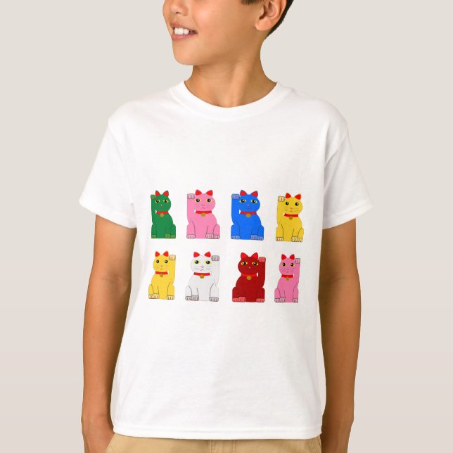 Camiseta Maneki neko pour enfant (Frente)
