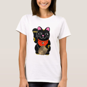 Camiseta Maneki preto Neko
