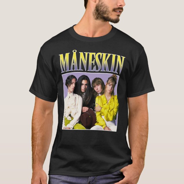 Camiseta Maneskin Måneskin - Vencedores do Con da Canção do (Frente)