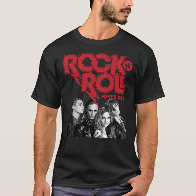 Camiseta Maneskin Rock N Roll Cote Måneskin Original (Frente)