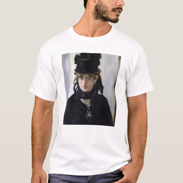 Camiseta Manet - Berthe Morisot com um buquê de violetas (Frente)