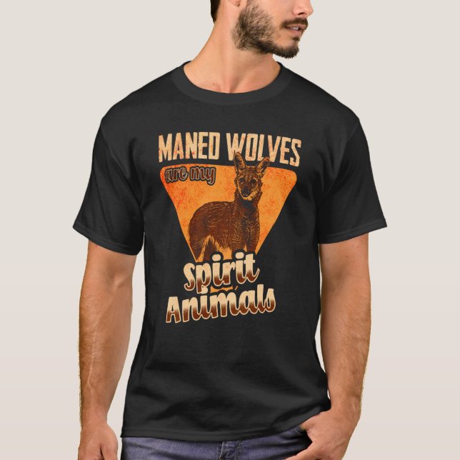 Camiseta Manf Wolf Spirit Animal da América do Sul (Frente)