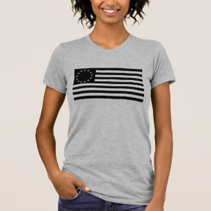 Camiseta Manga, Betsy Ross Flag ou Circle American Flag