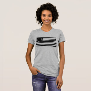 Camiseta Manga, Betsy Ross Flag ou Circle American Flag
