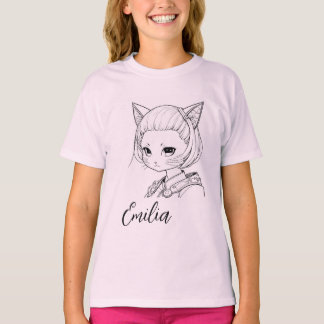 Camiseta Manga Catgirl