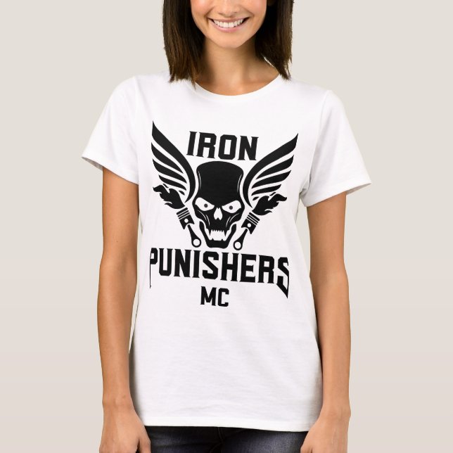 Camiseta Manga Curta Logo Iron Punishers Mulheres  (Frente)