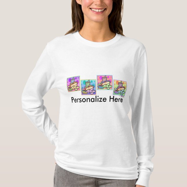 Camiseta Manga Longa - Cachorro Quente com Batata  (Frente)