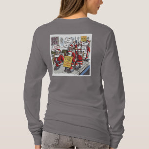 Camiseta manga longa cinza feminina Santa Strike c