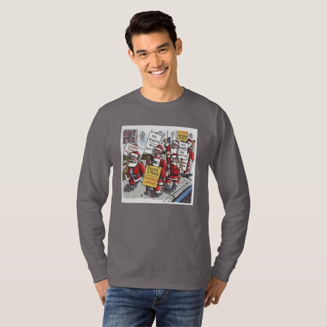 Camiseta manga longa cinza fumaça com estampa do S (Frente Completa)