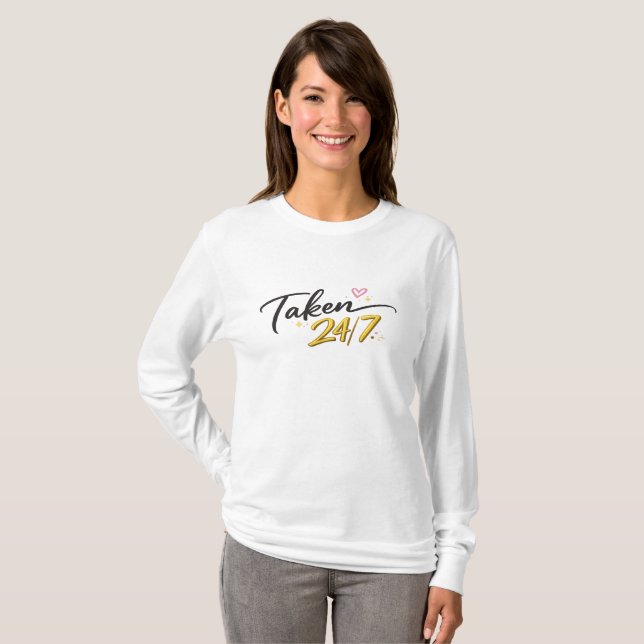 Camiseta Manga Longa Citação de Relacionamento 24/ (Frente Completa)