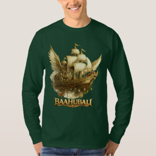 Camiseta Manga Longa com Arte da Nave Voadora Fant