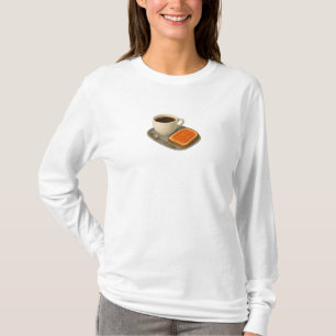 Camiseta Manga longa com café e sanduíche