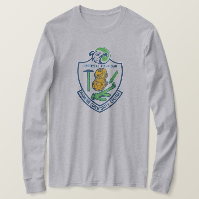 Camiseta Manga Longa Crista de Tecnologia Submarina (Frente do Design)