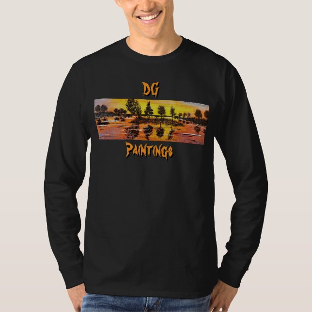 Camiseta manga longa DG Paintings Sunset reflectio (Frente)