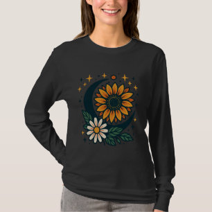 Camiseta Manga Longa Flor Celestial