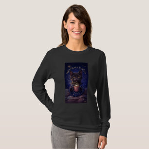 Camiseta Manga Longa Gato Preto Cacau da Meia-Noit