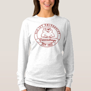Camiseta Manga Longa Maroon Groundhogs - Feminina