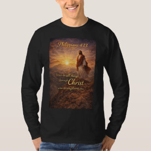 Camiseta Manga Longa Masculina Filipenses 4:13 Cri