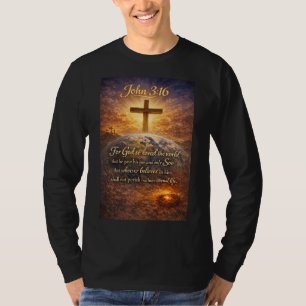 Camiseta Manga Longa Masculina Versículo Bíblico J