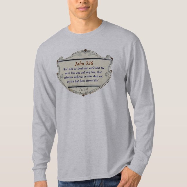 Camiseta Manga Longa Masculina Versículo Bíblico J (Frente)