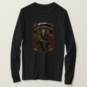 Camiseta Manga Longa Morte Nunca Dorme