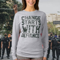 Camiseta Manga Longa Mudança Começa com Desafio
