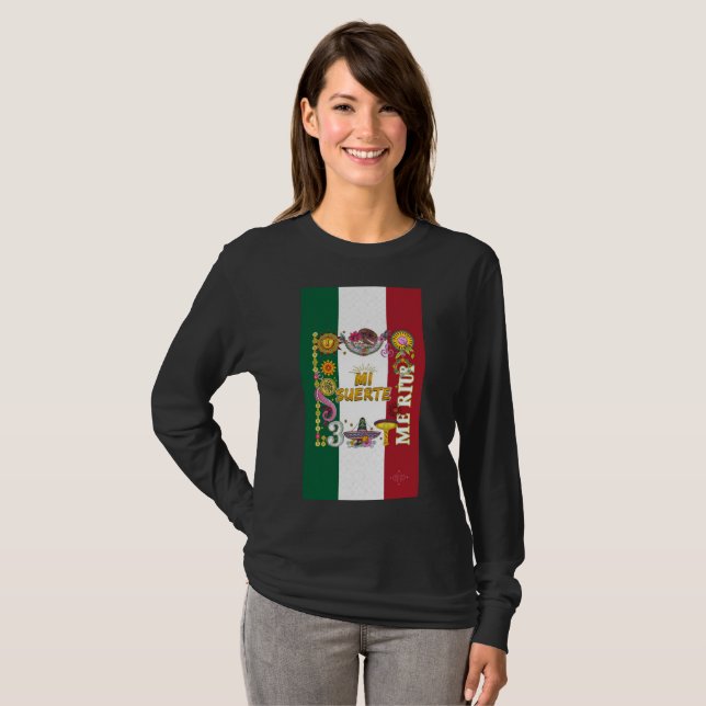 Camiseta Manga Longa Orgulho Mexicano  (Frente Completa)