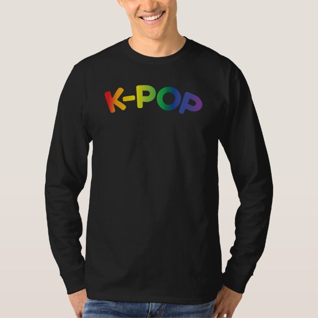 Camiseta Manga Longa Rainbow K-Pop Ver 1 (Frente)