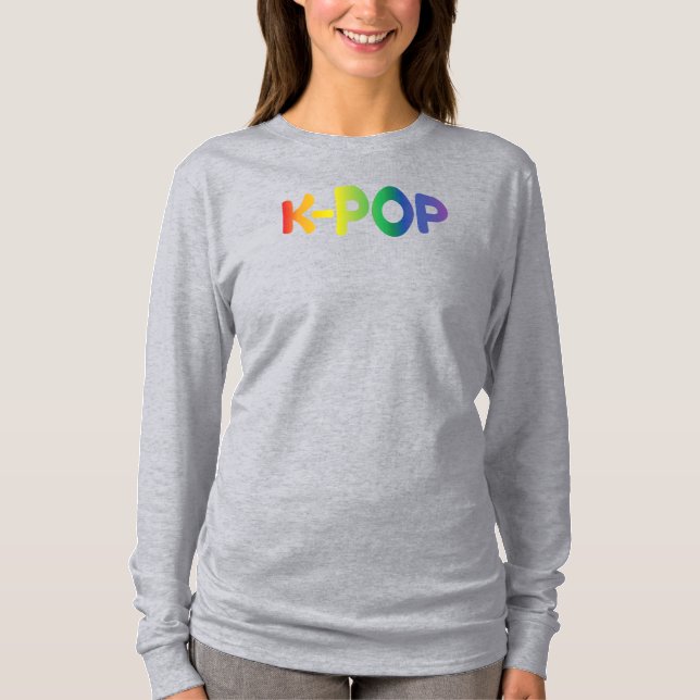 Camiseta Manga Longa Rainbow K-Pop Ver 2 (Frente)