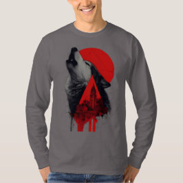 Camiseta Manga Longa Trash Polka Abstrata Lobo Uiv