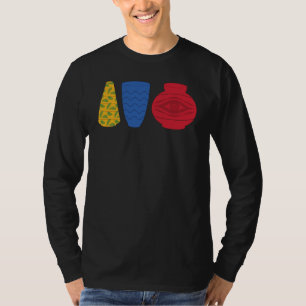 Camiseta Manga Longa Vasos Egípcios Modernos
