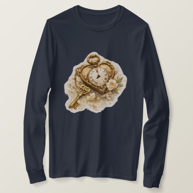 Camiseta Manga Longa Vintage Golden Time (Frente do Design)