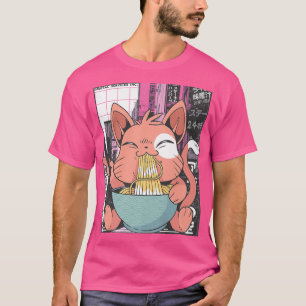 Camiseta Manga Neko Ramen Cat 866