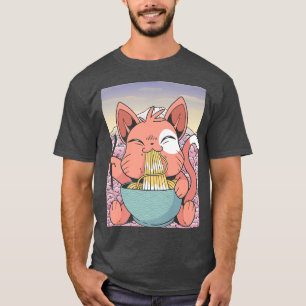 Camiseta Manga Neko Ramen Cat Lover 863