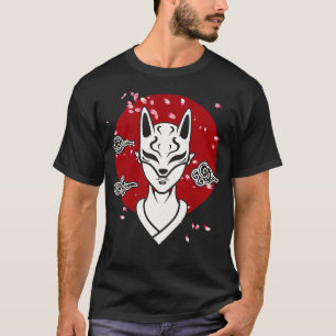 Camiseta Manga Oni Máscara de Mulher Japonesa