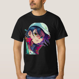 Camiseta manga pop art ama o desenho animado de pop